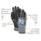 Magid Coated Gloves, Polyurethane, 4 Abrasion Level, Salt & Pepper, 1 PR GPD252-9 - alternate 4